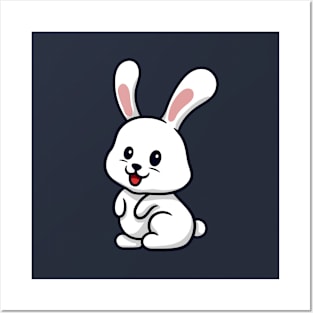 cute bunny cartoon Posters and Art